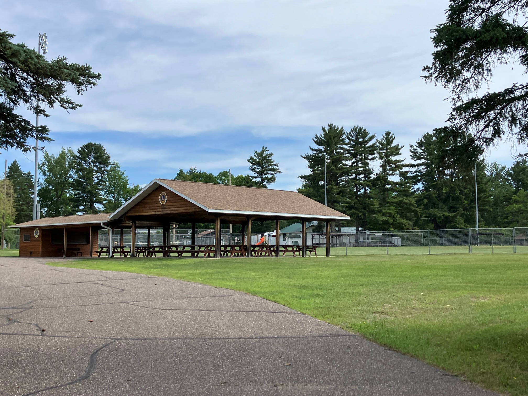 The community pavilion and sports field at Hazelhurst Town Park